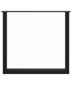Picioare de masă în formă de U, 3 buc., negru, 90x(72-73) cm, oțel - WOODBB2249