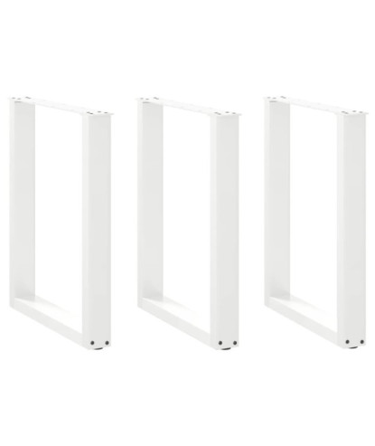 Picioare de masă în formă de U, 3 buc., alb, 70x(72-73) cm, oțel - WOODBB2250