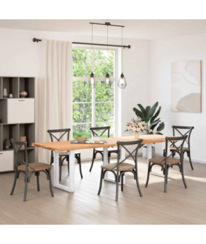 Picioare de masă în formă de U, 3 buc., alb, 70x(72-73) cm, oțel - WOODBB2250