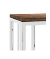 Măsuță consolă, argintiu, oțel inoxidabil/lemn reciclat - WOODBB242