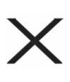 Picioare de masă în formă de X, 2 buc., negru, 90x(72-73) cm, oțel - WOODBB2262