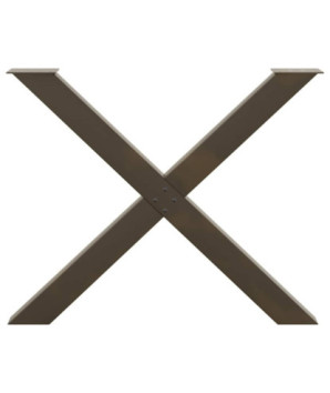 Picioare de masă în formă de X, 3 buc., oțel natural, 90x(72-73) cm - WOODBB2264