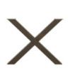 Picioare de masă în formă de X, 3 buc., oțel natural, 90x(72-73) cm - WOODBB2264