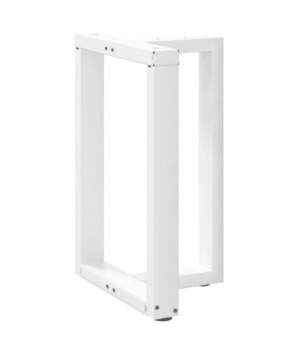 Picioare de masă în formă de T, 2 buc., alb, 60x35x(72-73) cm, oțel - WOODBB2266