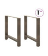 Picioare de masă din oțel natural, 2 buc., 80x(72-73) cm - WOODBB2267