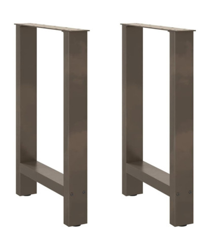 Picioare de masă din oțel natural, 2 buc., 50x(72-73) cm, oțel - WOODBB2268