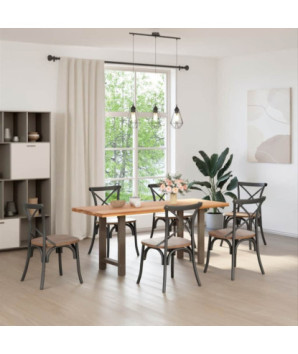 Picioare de masă din oțel natural, 2 buc., 50x(72-73) cm, oțel - WOODBB2268