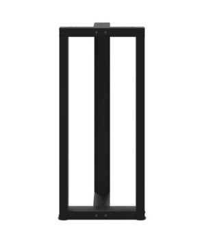 Picioare de masă de bar în formă de T, 2 buc., negru, 40x35x(90-91) cm, oțel - WOODBB2269