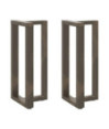 Picioare de masă de bar în formă de T, 2 buc., negru, 50x35x(90-91) cm, oțel - WOODBB2270 Picioare de masă de bar în formă de T, 2 buc., negru, 50x35x(90-91) cm, oțel - WOODBB2270