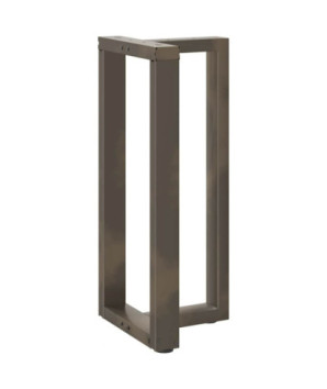 Picioare de masă de bar în formă de T, 2 buc., negru, 50x35x(90-91) cm, oțel - WOODBB2270