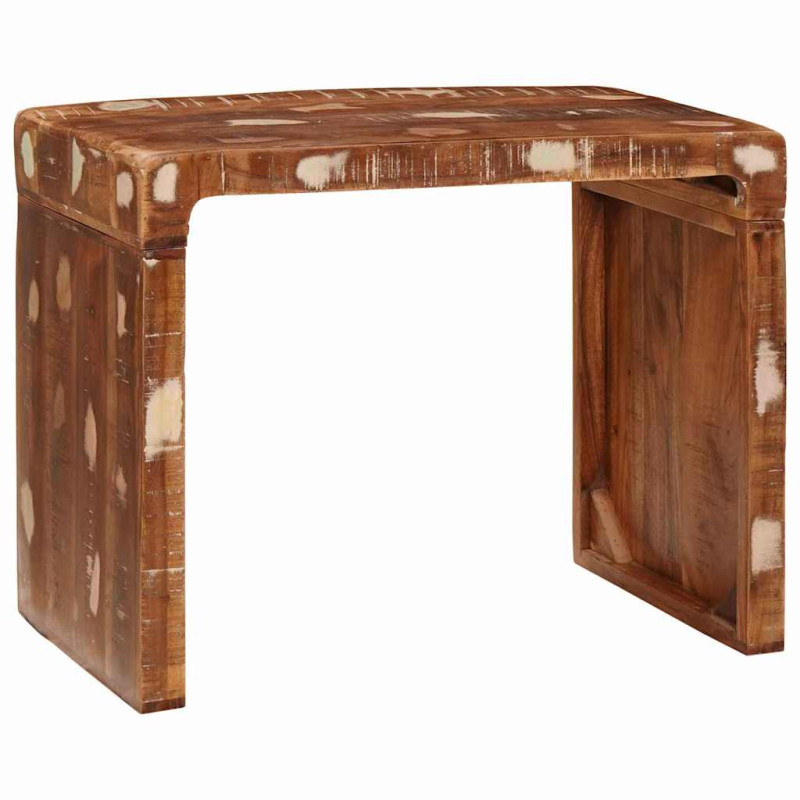 Masă laterală 60 x 35 x 45 cm Lemn masiv reciclat, cu aspect rustic - WOODBB2280