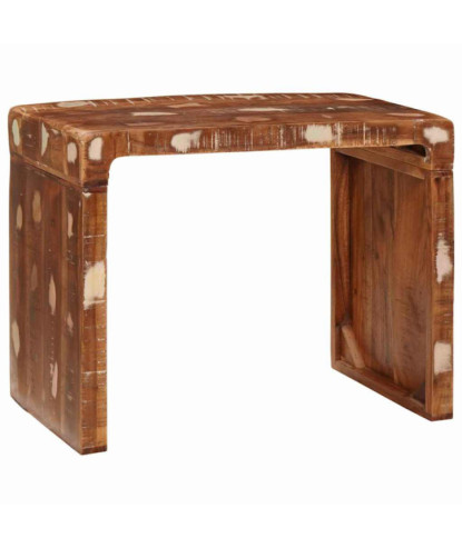 Masă laterală 60 x 35 x 45 cm Lemn masiv reciclat, cu aspect rustic - WOODBB2280
