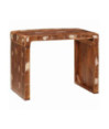 Masă laterală 60 x 35 x 45 cm Lemn masiv reciclat, cu aspect rustic - WOODBB2280