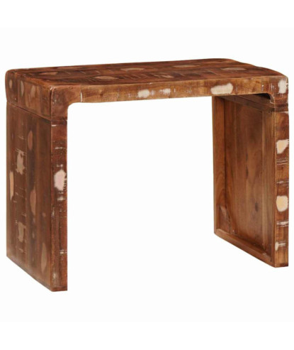 Masă laterală 60 x 35 x 45 cm Lemn masiv reciclat, cu aspect rustic - WOODBB2280