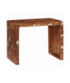 Masă laterală 60 x 35 x 45 cm Lemn masiv reciclat, cu aspect rustic - WOODBB2280