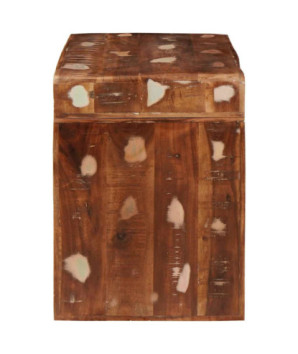Masă laterală 60 x 35 x 45 cm Lemn masiv reciclat, cu aspect rustic - WOODBB2280
