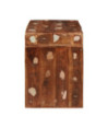 Masă laterală 60 x 35 x 45 cm Lemn masiv reciclat, cu aspect rustic - WOODBB2280