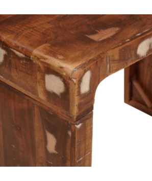 Masă laterală 60 x 35 x 45 cm Lemn masiv reciclat, cu aspect rustic - WOODBB2280