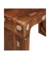 Masă laterală 60 x 35 x 45 cm Lemn masiv reciclat, cu aspect rustic - WOODBB2280