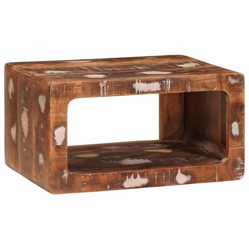 Mese de noptieră 45 x 30 x 24 cm Lemn masiv reciclat, cu aspect rustic - WOODBB2281 Mese de noptieră 45 x 30 x 24 cm Lemn masiv reciclat, cu aspect rustic - WOODBB2281