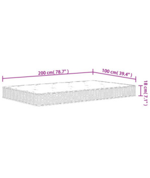 Saltea cu arcuri bonnell, fermitate medie, 100x200 cm - WOODBB2291