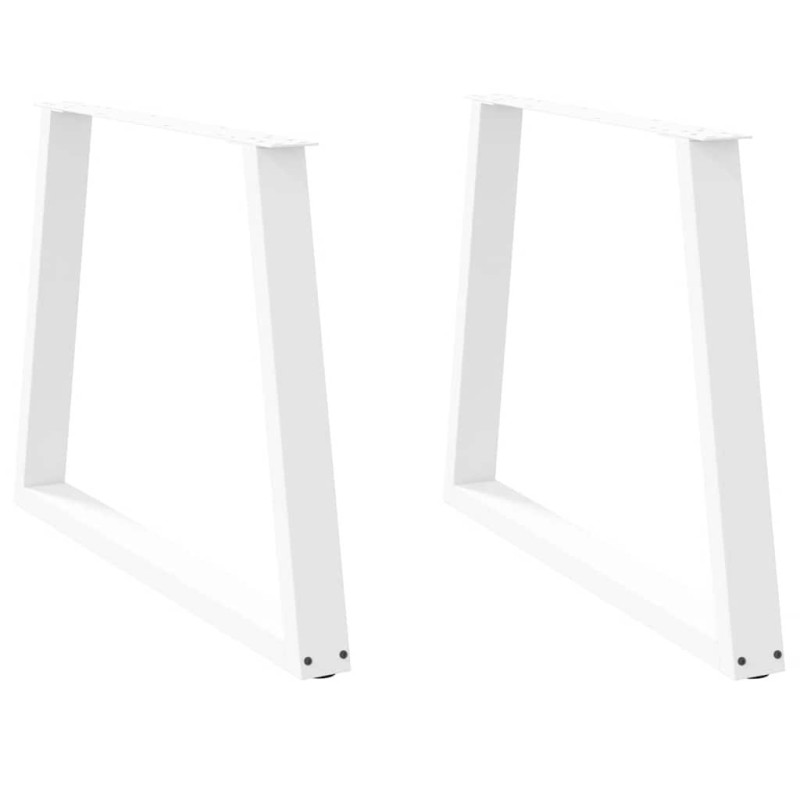 Picioare de masă în formă de V, 2 buc., alb, 90x (72-73,3) cm, oțel - WOODBB2292