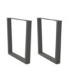 Picioare de masă în formă de V, 2 buc., antracit, 80x(72-73,3) cm, oțel - WOODBB2293