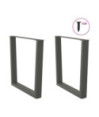 Picioare de masă în formă de V, 2 buc., antracit, 80x(72-73,3) cm, oțel - WOODBB2293