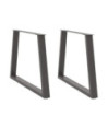 Picioare de masă în formă de V, 2 buc., antracit, 100x(72-73,3) cm, oțel - WOODBB2294