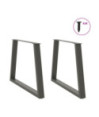 Picioare de masă în formă de V, 2 buc., antracit, 100x(72-73,3) cm, oțel - WOODBB2294