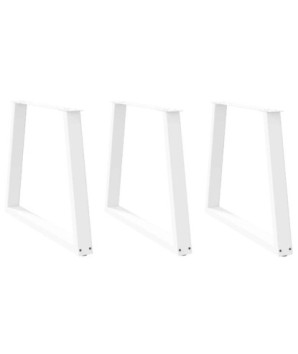 Picioare de masă în formă de V, 3 buc., alb, 80x(72-73,3) cm, oțel - WOODBB2295