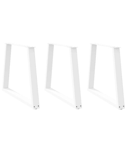 Picioare de masă în formă de V, 3 buc., alb, 80x(72-73,3) cm, oțel - WOODBB2295