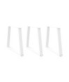 Picioare de masă în formă de V, 3 buc., alb, 80x(72-73,3) cm, oțel - WOODBB2295