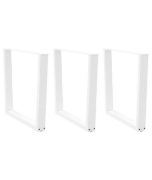 Picioare de masă în formă de V, 3 buc., alb, 80x(72-73,3) cm, oțel - WOODBB2296