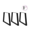 Picioare de masă în formă de V, 3 buc., negru, 100 x (72-73,3) cm, oțel - WOODBB2297