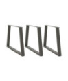 Picioare de masă în formă de V, 3 buc., antracit, 90x(72-73,3) cm, oțel - WOODBB2298