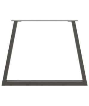 Picioare de masă în formă de V, 3 buc., antracit, 90x(72-73,3) cm, oțel - WOODBB2298