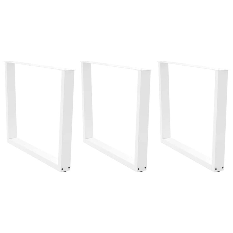 Picioare de masă în formă de V, 3 buc., alb, 100 x (72-73,3) cm, oțel - WOODBB2299