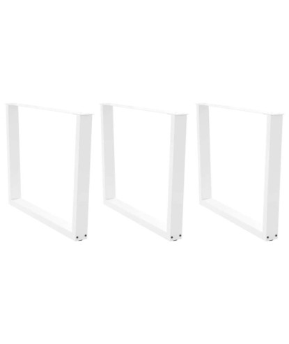 Picioare de masă în formă de V, 3 buc., alb, 100 x (72-73,3) cm, oțel - WOODBB2299