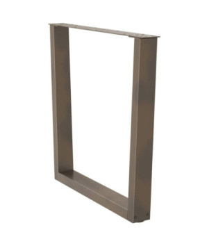 Picioare de masă în formă de V, 3 buc., oțel natural, 80x(72-73,3) cm - WOODBB2301
