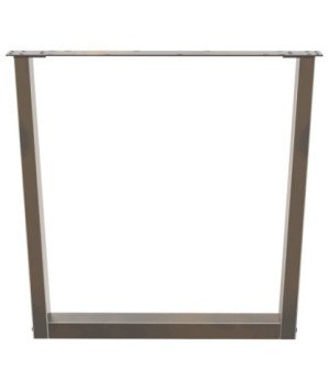 Picioare de masă în formă de V, 3 buc., oțel natural, 80x(72-73,3) cm - WOODBB2301