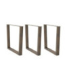 Picioare de masă în formă de V, 3 buc., oțel natural, 90 x (72-73,3) cm - WOODBB2320