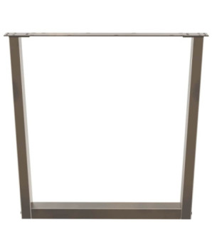 Picioare de masă în formă de V, 3 buc., oțel natural, 90 x (72-73,3) cm - WOODBB2320