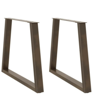 Picioare de masă în formă de V, 2 buc., oțel natural, 80x(72-73,3) cm - WOODBB2321