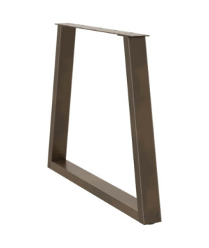 Picioare de masă în formă de V, 2 buc., oțel natural, 80x(72-73,3) cm - WOODBB2321