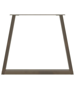 Picioare de masă în formă de V, 2 buc., oțel natural, 80x(72-73,3) cm - WOODBB2321