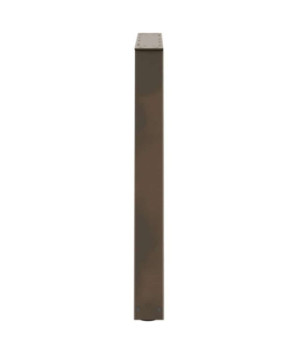 Picioare de masă în formă de V, 2 buc., oțel natural, 80x(72-73,3) cm - WOODBB2321
