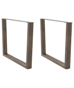 Picioare de masă în formă de V, 2 buc., oțel natural, 100 x (72-73,3) cm - WOODBB2322