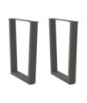 Picioare de masă în formă de V, 2 buc., antracit, 70x(72-73,3) cm, oțel - WOODBB2323
