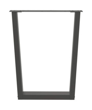 Picioare de masă în formă de V, 2 buc., antracit, 70x(72-73,3) cm, oțel - WOODBB2323